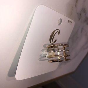 Charming charlie gold ring size 8